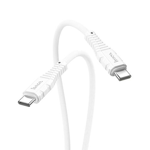 USB дата-кабель Hoco X67 Nano Silicone Type-C to Type-C charging data cable 60Вт Max 1.0 м Белый 42896380