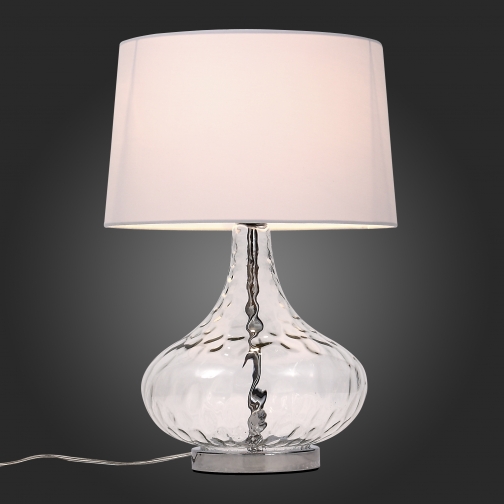 Настольная лампа St Luce Хром, Прозрачный/Белый E27 1*60W 37397103 4