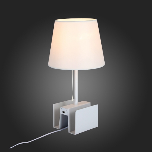 Настольная лампа c USB St Luce Белый/Белый E14 1*40W 37396906 5