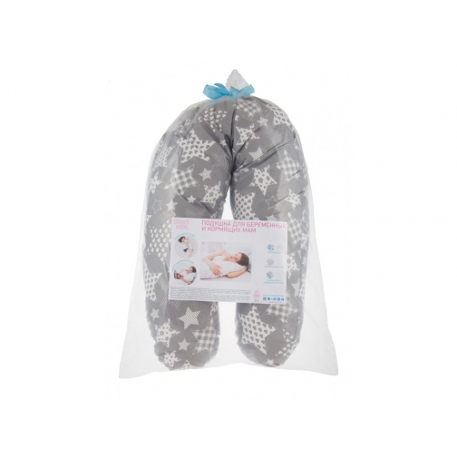 Подушка для беременных и кормящих, серая со звездами Roxy-Kids 37717918 7