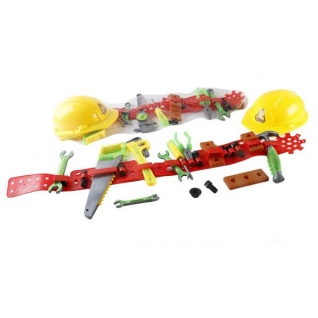 Набор игрушечных инструментов с каской и поясом Shantou