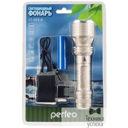 Perfeo Perfeo Светодиодный фонарь LT-033-A, 250LM, CREE XPE, аккумулятор 18650, 3 режима 8935236