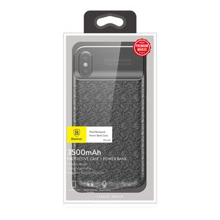 Аккумулятор чехол Baseus Plaid Backpack Power Bank Case 3500MAH для iPhoneX Черный