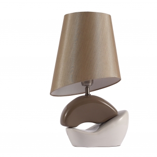 Настольная лампа St Luce Белый, Светло-коричневый/Светло-Коричневый E27 1*60W SL989.804.01
