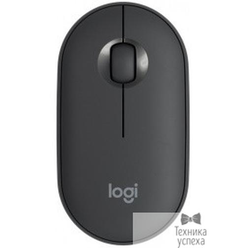 Logitech Мышь Logitech Pebble M350 графитовый оптическая (1000dpi) silent беспроводная BT USB для ноутбука (3but) 42554715