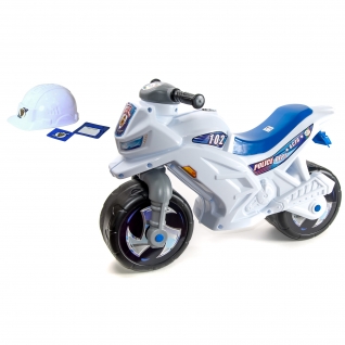 Двухколесный мотоцикл-каталка со шлемом, значком и протоколом Орион