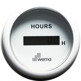 Wema Счетчик моточасов с ЖК-дисплеем белый Wema ICUR-WW 12/24 В 52 мм