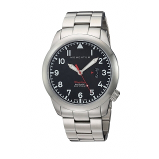Часы Momentum Flatline Field (сапфировое стекло, сталь) Momentum by St. Moritz Watch Corp