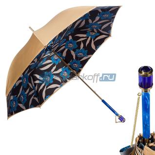 Зонт-трость "Антоньетта", бежевый/синий