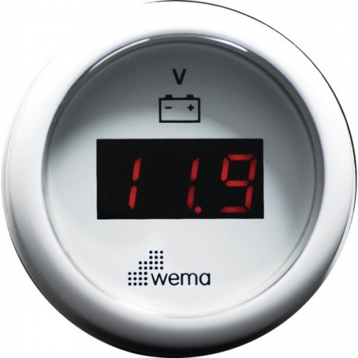 Wema Вольтметр цифровой с красным ЖК-экраном Wema IEVR-WW-8-32 8 - 32 В 52 мм 1201422