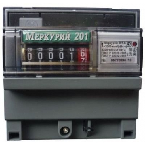 Электросчетчик Меркурий 201.6 однотарифный 1427234