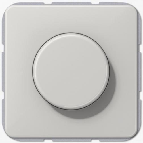 Светорегулятор (диммер) Jung CD поворотно-нажимной 100-1000 Вт светло-серый пластик 38097628