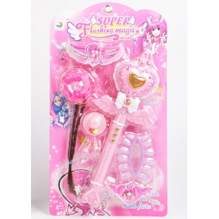 Набор аксессуаров для девочек Super Flashing Magic, розовый Shenzhen Toys