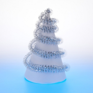 Новогодняя однослойная мишура "Спираль", серебристая, 2 м Snowmen
