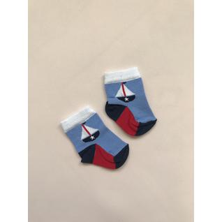 КВ001 носки детские короблики синий Красная Ветка (12-18) (10)