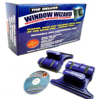 Магнитная щетка для мытья окон с двух сторон Window Wizard