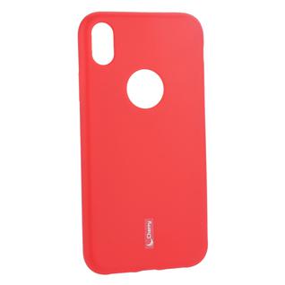 Чехол-накладка силиконовый Cherry матовый 0.4mm & пленка для iPhone XR (6.1") Красный