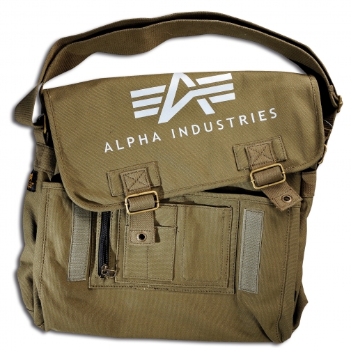 Сумка Alpha Industries Big A Canvas Courier Bag Олива 5021339