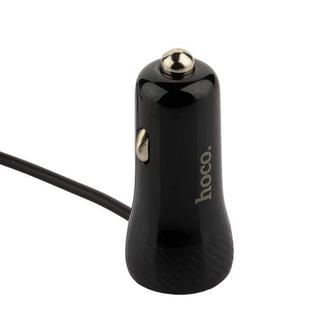 Разделитель автомобильный Hoco Z21A Ascender single-port car charger with cable Lightning (USB: 5V & 3.4A) Черный
