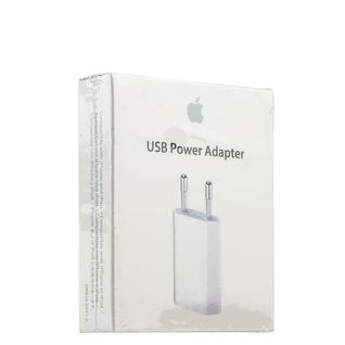 Адаптер питания USB для всех моделей iPhone/ iPad mini/ iPod, 1000 mA мощностью 5 Вт, класс ААА белый в упаковке Taja