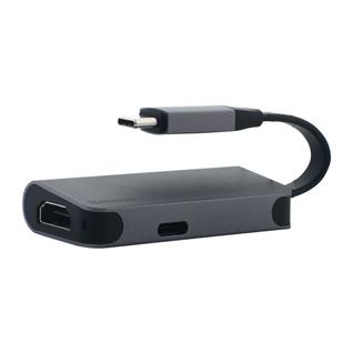 Переходник Baseus Little box (CAHUB-EOG) Type-C to HDMI/ Type-C для MacBook Графитовый