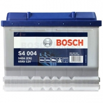 Аккумулятор BOSCH S4 004 0092S40040 60 Ач (A/h) обратная полярность - 560409054 BOSCH S4 004