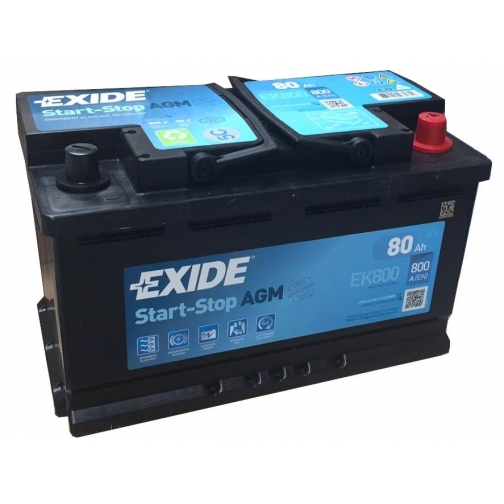 Аккумулятор легковой Exide Start-Stop AGM EK800 80 Ач 37900246