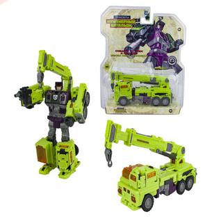 Игрушечные роботы и трансформеры 1toy 1toy T16434 Трансботы "Инженерный батальон XL: Мега Кранер", 19 см