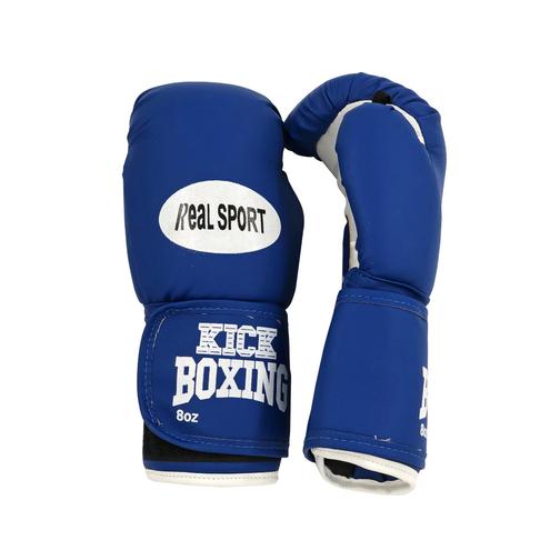 Перчатки для кикбоксинга Realsport Rs212 12 унций, синий 42295665