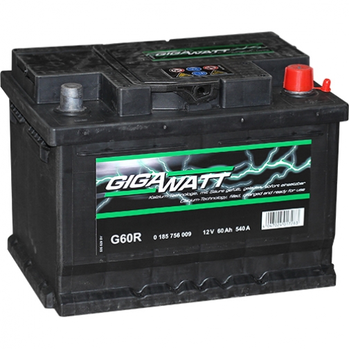 Аккумулятор легковой Gigawatt G60R 560 409 054 60 Ач 37936144