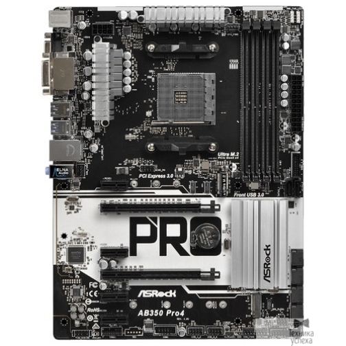 Asrock Asrock AB350 PRO4 RTL AMD B350,AM4,DDR4 (64Gb),6*SATA3,DVI/D-Sub/HDMI/LAN/ATX 8169406