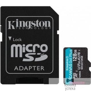 Kingston Карта Памяти micro SDXC 128Gb Kingston Canvas Go Plus UHS-I U3 A2 + ADP (170/90 MB/s) SDCG3/128GB