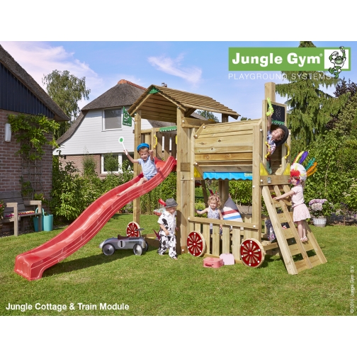 Jungle Gym Детский игровой комплекс Jungle Gym Cottage + Train 453565