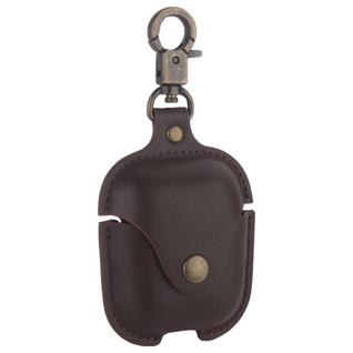 Чехол кожаный COTEetCI (AP7) Leather Case with Hook для AirPods с карабином CS8122-BR Коричневый