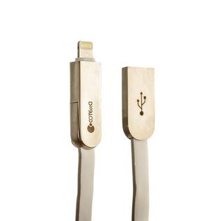 USB дата-кабель COTEetCI M13 FLAT series (2в1) Lightning+microUsb CS2120-WH (1.0 м) белый