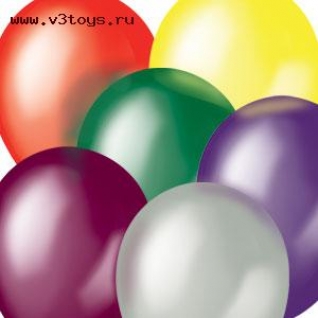 Набор воздушных шаров "Металлик ассорти", 25 см, 100 штук Europa Uno Trade