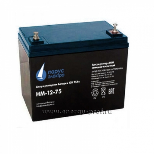 Аккумуляторные батареи Парус Электро Аккумуляторная батарея HM-12-75 6852180