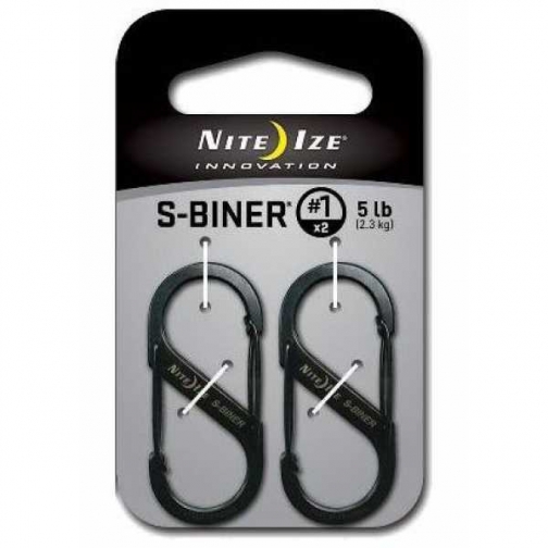 Набор карабинов Nite Ize S-Biner 2Pack #1 Black SB1-2PK-01 37687437 1
