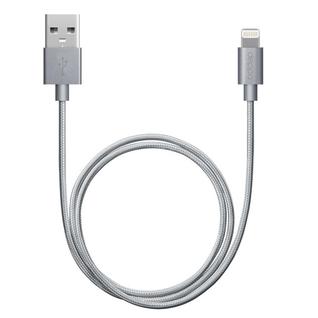 USB дата-кабель Deppa ALUM MFI 8-pin Lightning алюминий/ нейлон D-72189 (1.2м) Графитовый