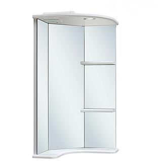 Шкаф зеркальный для ванной Runo Браво 40 Белый Угловой