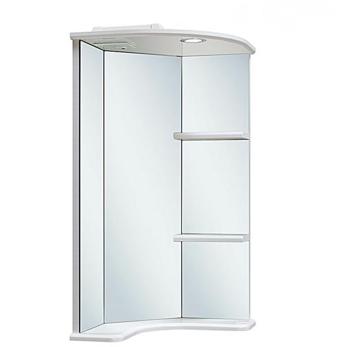 Шкаф зеркальный для ванной Runo Браво 40 Белый Угловой 38114398