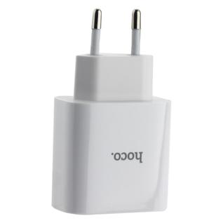 Адаптер питания Hoco C57A Speed charger PD+QC 3.0 set cable Type-C to Lightning (USB: 5V max 3.1A/ 18Вт) Белый