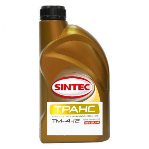 Трансмиссионное масло Sintoil Транс ТМ-4-12 80W85 GL-4 1л 37681208
