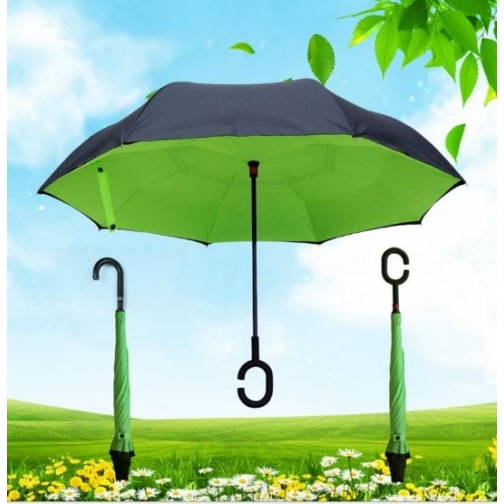 Обратный зонт наоборот антизонт салатовый Антизонт Umbrella 37698005 4