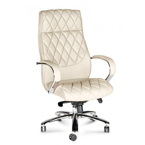 Кресло офисное/Бонд/(ivory) сталь + хром/слоновая кость экокожа NORDEN Chairs 42859370