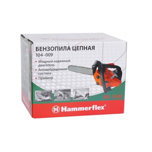 Бензопила Hammer Flex BPL2500  1кВт 25.4см3 шина 12 цепь 3/8-1.3мм-44 1210153 2