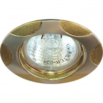 Встраиваемый светильник Feron 156Т-MR16 матовое серебро-золото