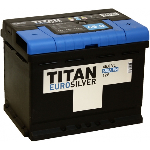 Аккумулятор легковой Titan Euro Silver 6СТ-65.0 65 Ач 37945859