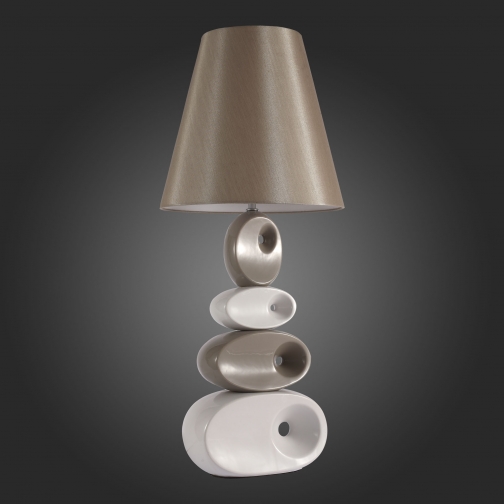 Настольная лампа St Luce Белый, Светло-коричневый/Светло-Коричневый E27 1*60W SL998.504.01 37397549