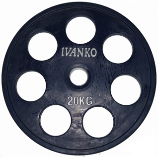 Ivanko Диск обрезиненный олимпийский, д-50 мм IVANKO 011210-20